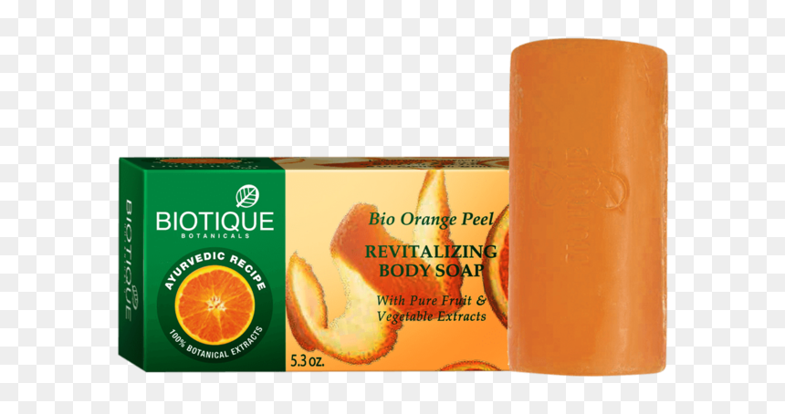 No Colour shower Gels & Creams - Biotique Bio Orange Peel Revitalizing Body Soap 150g, HD Png Download - orange peel png