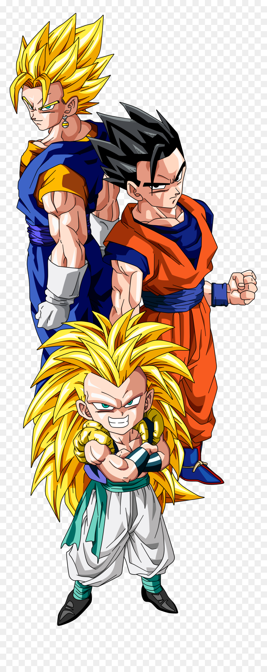 Gotenks - Vegetto Gotenks, HD Png Download - gogeta ssj4 png
