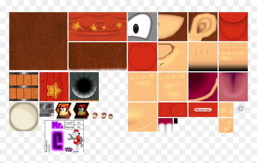 Clip Art Wii Donkey Kong Blast - Diddy Kong Racing Texture, HD Png Download - lanky kong png