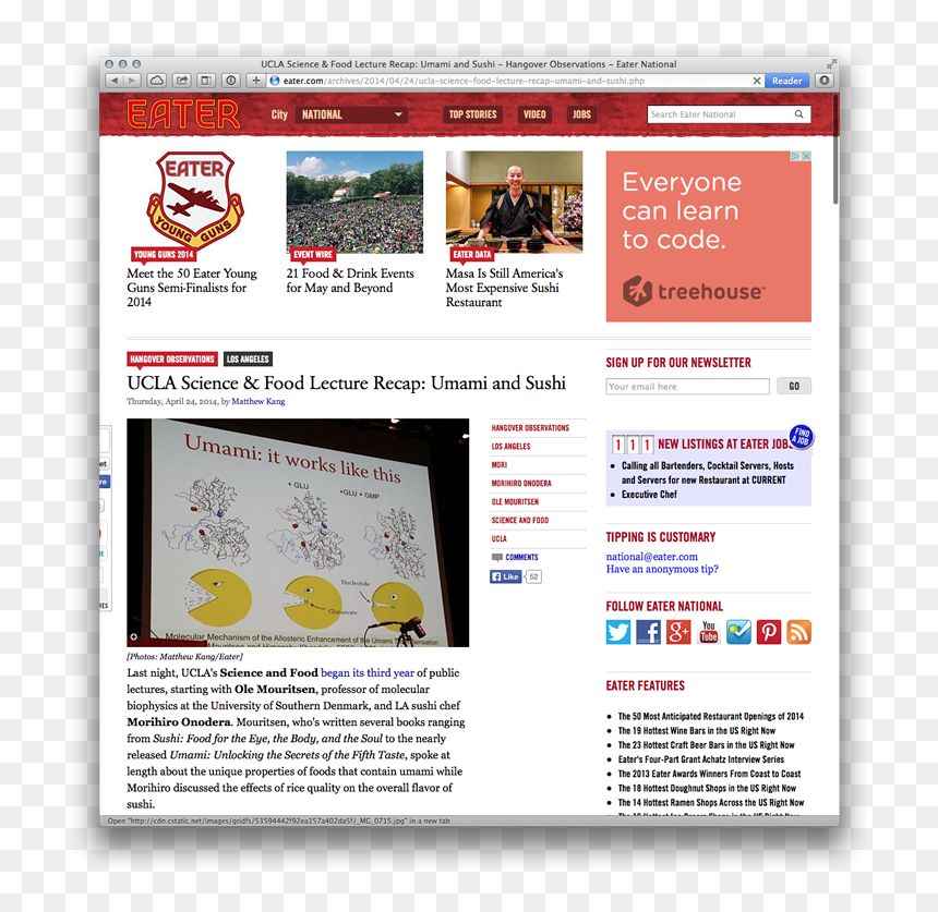 Ucla Science & Food Lecture Recap - Denver, HD Png Download - onodera png