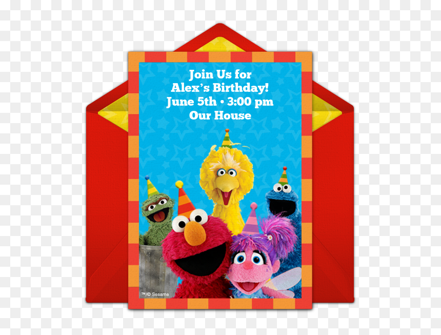 Super Bowl 2020 Party Invitation, HD Png Download - elmo birthday png