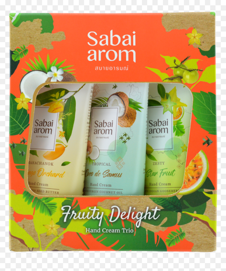 Sabai-arom Fruity Delight Hand Cream Trio Set - Box, HD Png Download - star fruit png