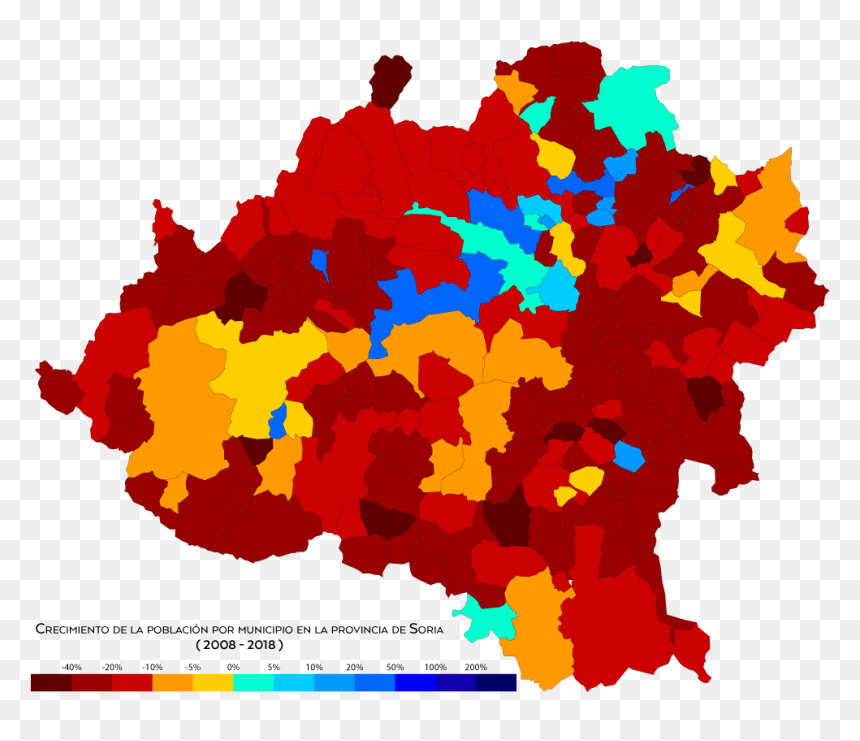 Soria Crecimiento 2008-2018 - Densidad De Poblacion De Soria, HD Png Download - comenta png