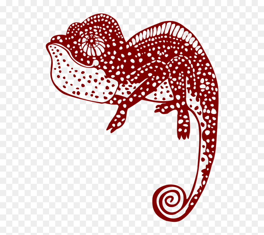 Polka Dot Png -chameleon, Droll, Polka Dot, Reptile - Silhouette Chameleon Png, Transparent Png - natural png