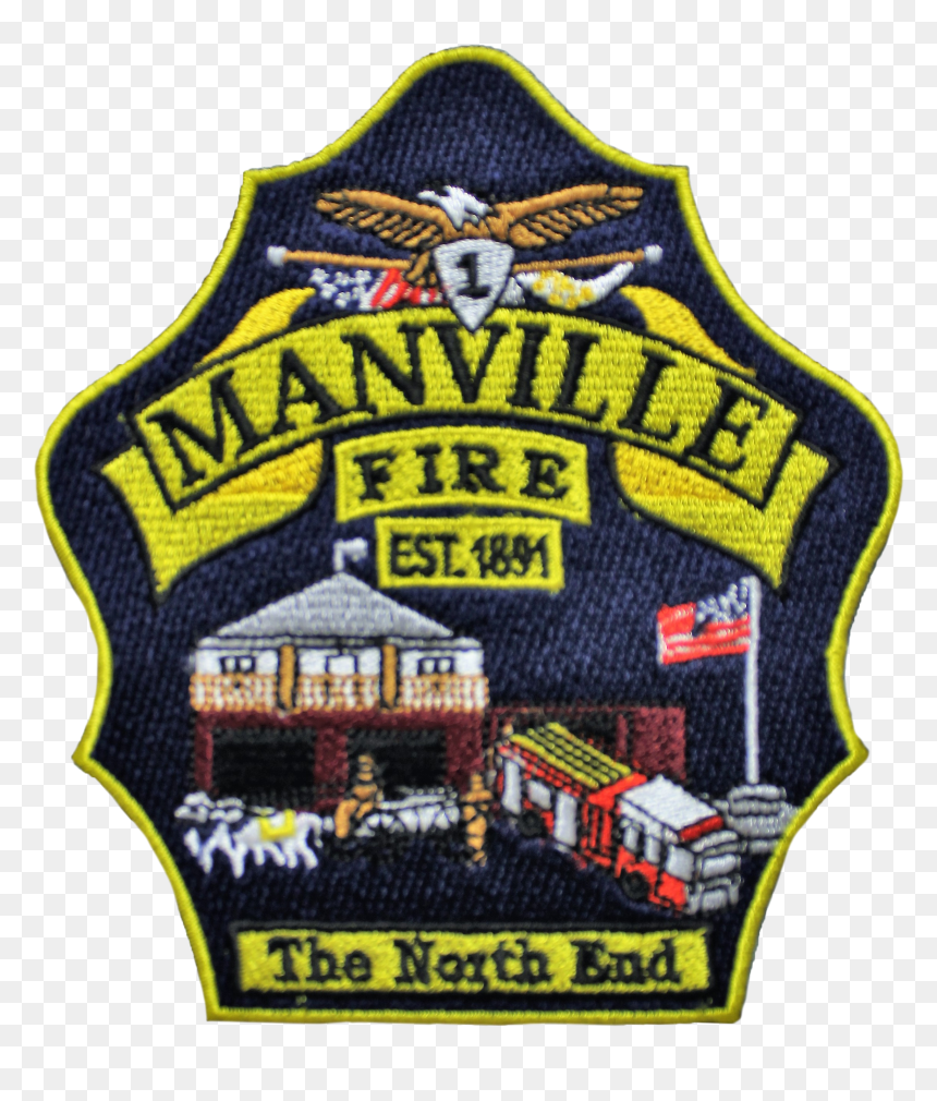 Manville Fire Department - Badge, HD Png Download - firefighter symbol png