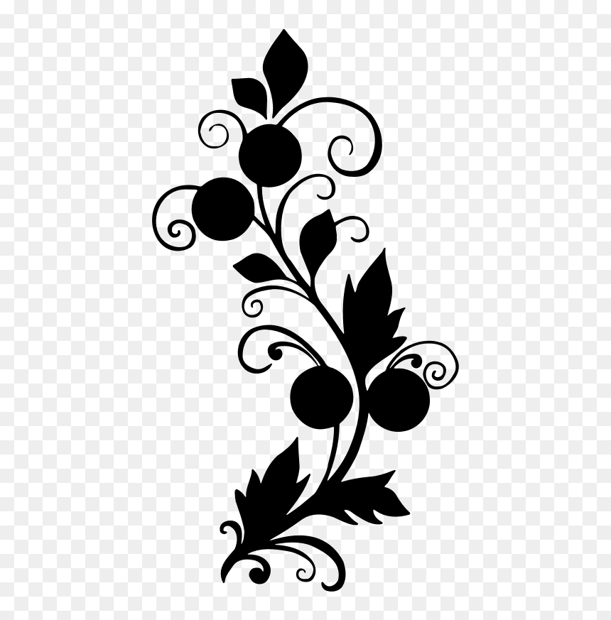 Flower - Black And White Floral Flower, HD Png Download - flowers top view png