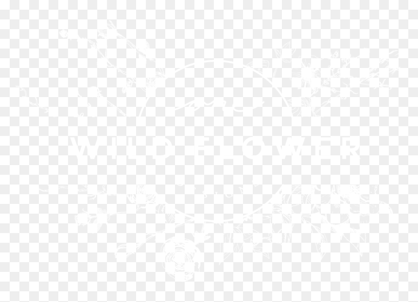 Onewildflowerdesign Logo Main White - Johns Hopkins Logo White, HD Png Download - flowers top view png