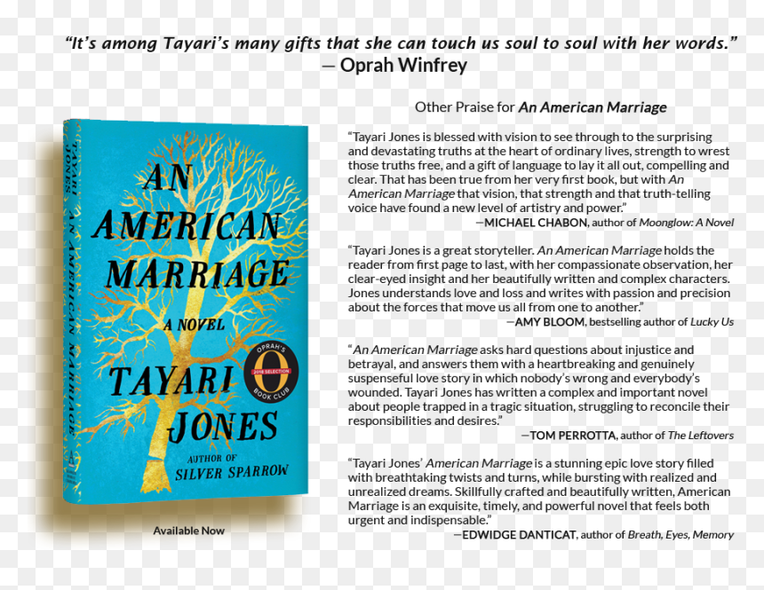 American Marriage Tayari Jones, HD Png Download - authors of pain png