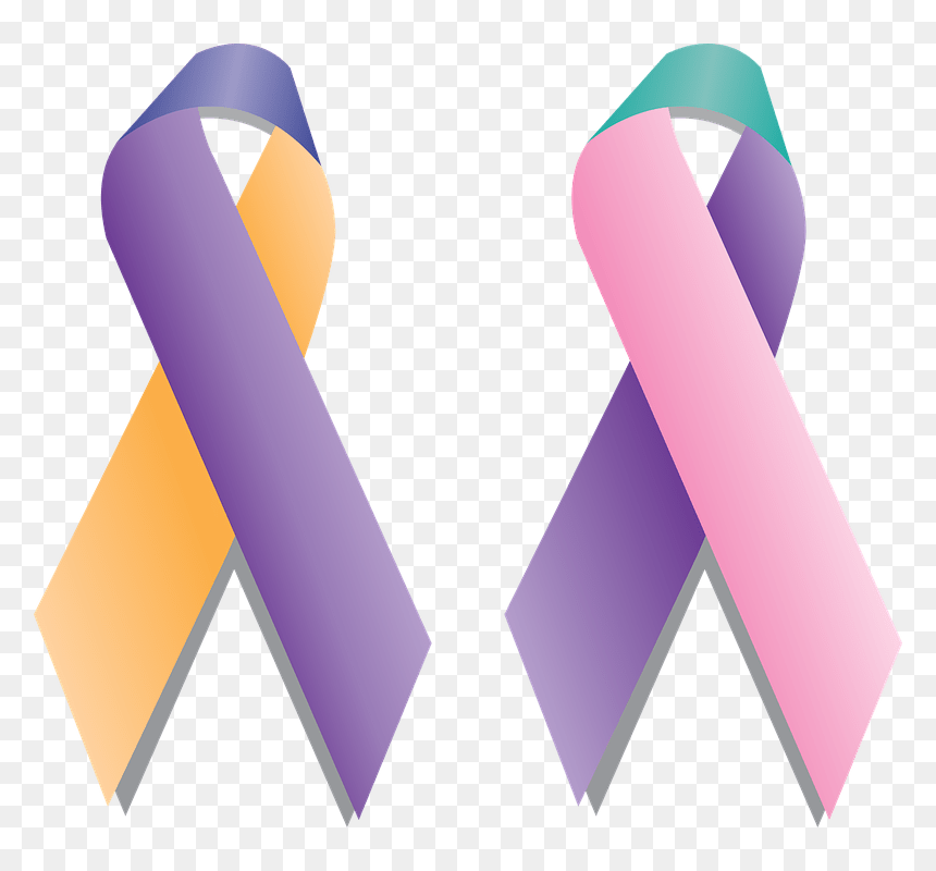 Bladder Cancer Ribbon Clipart 3 By Heather - Bladder Cancer Ribbon Png, Transparent Png - purple cancer ribbon png