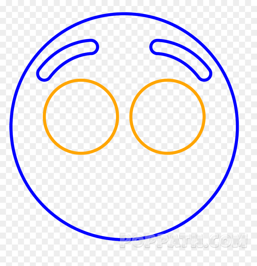 Circle, HD Png Download - flushed face emoji png