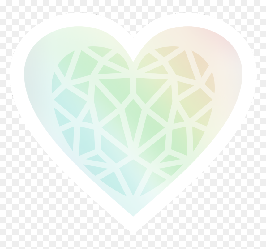 #heart #rainbow #crystal Heart Rainbow Crystal #freetoedit, HD Png Download - crystal heart png