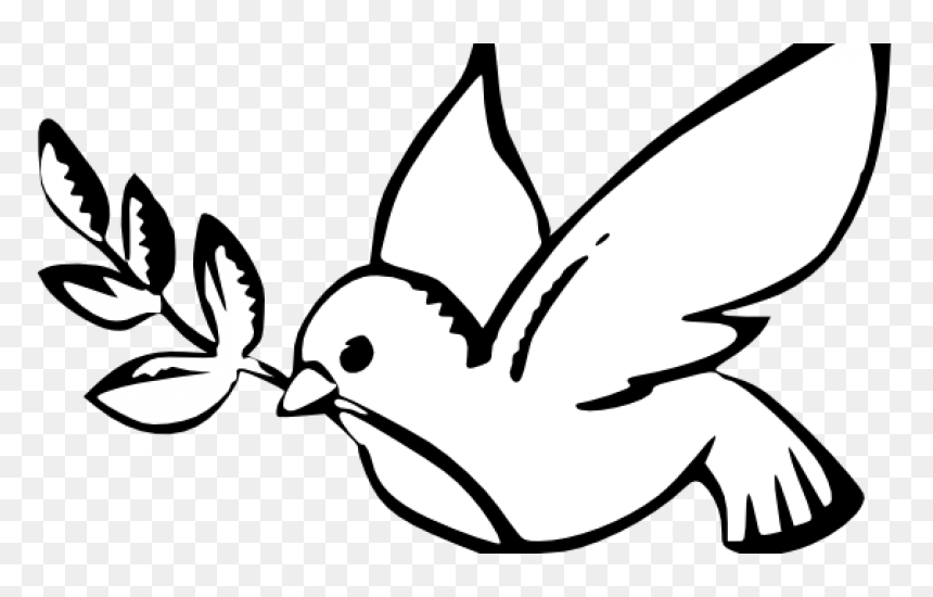Culture Clipart Non Violence - Art Non Violence Drawing, HD Png Download - dove outline png