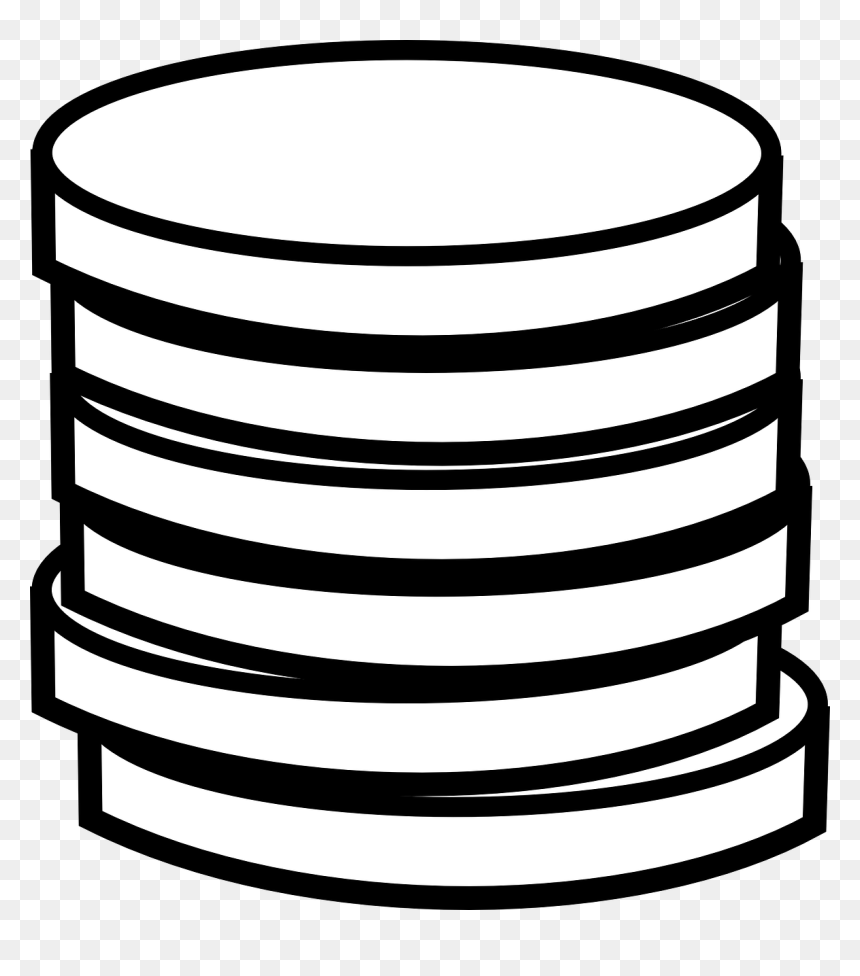 Coins Clipart Black And White, HD Png Download - stack of money png