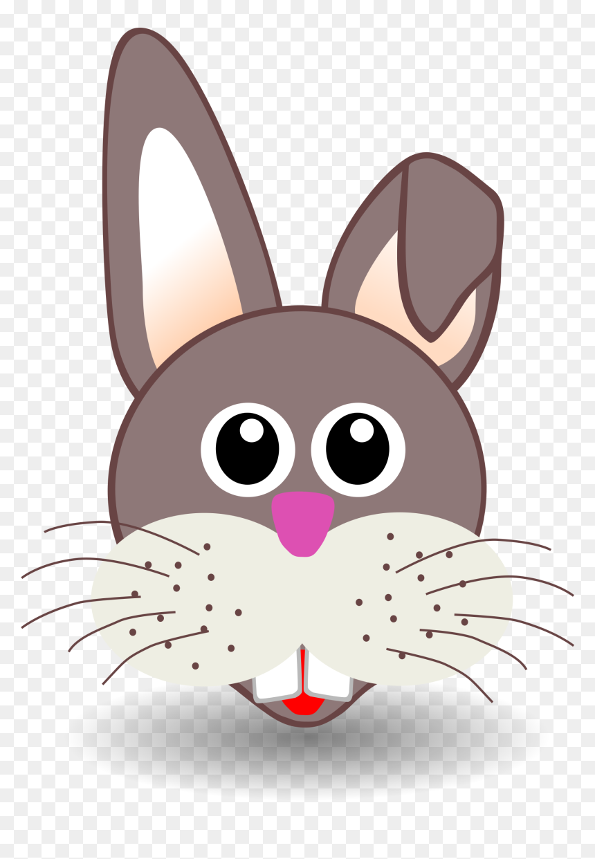Bunny Face Clipart Free, HD Png Download - funny face png
