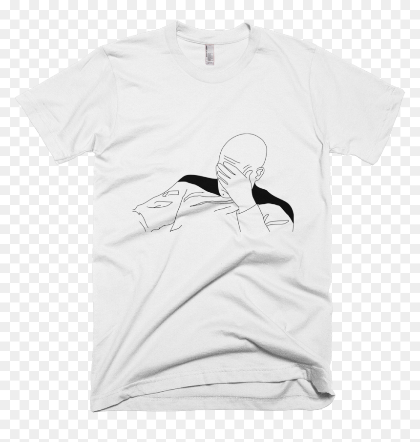 White T Shirt Minimal, HD Png Download - facepalm png