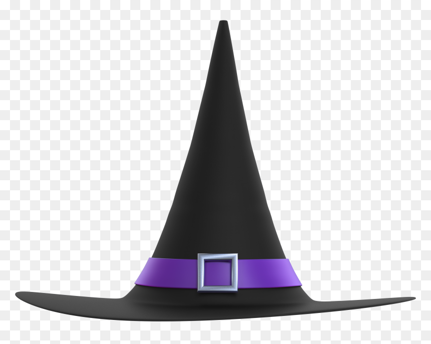 Black And Purple Witch Hat, HD Png Download - wizard hat png