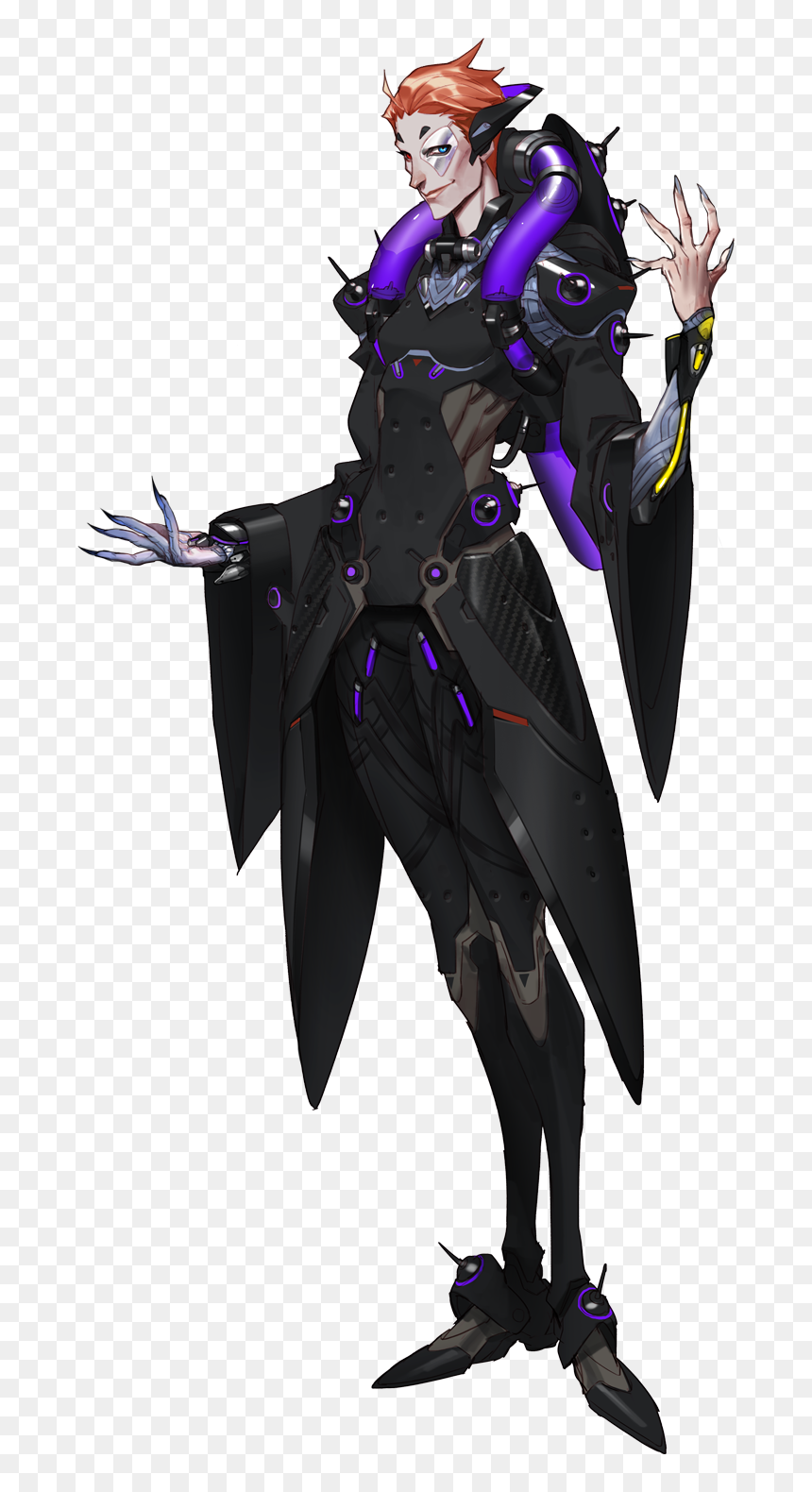 Overwatch Moira Blackwatch Skin, HD Png Download - soldier 76 png