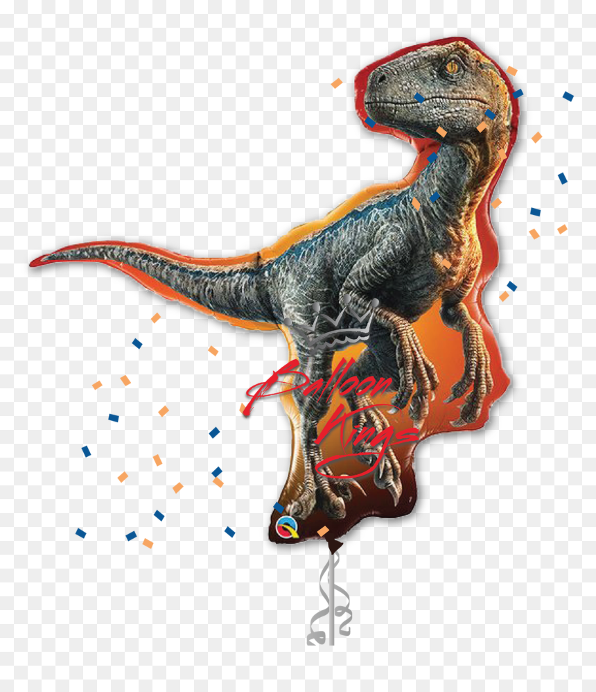 Jurassic World Balloons Uk, HD Png Download - velociraptor png