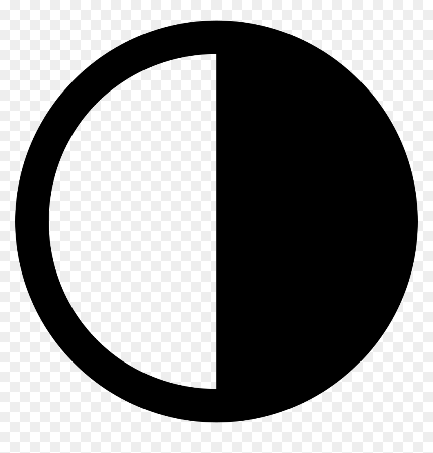 Contrast Icon, HD Png Download - half circle png