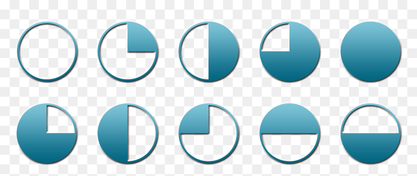 Harvey Balls Powerpoint, HD Png Download - half circle png