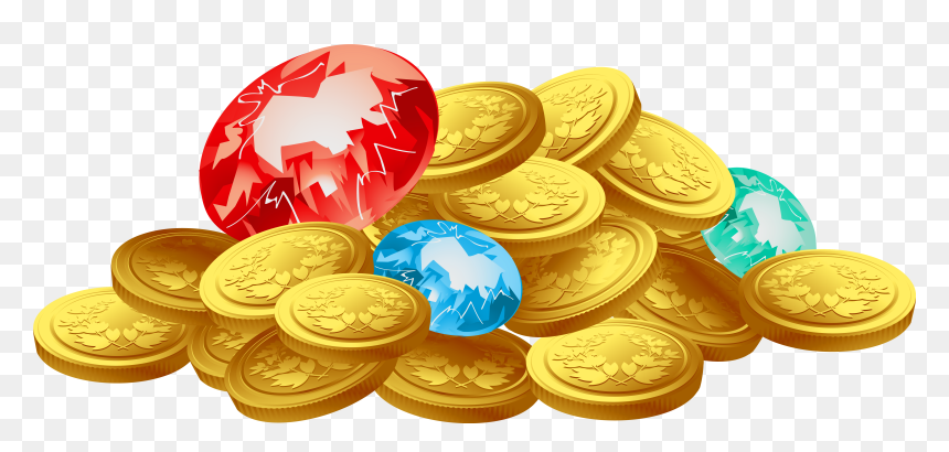 Gold Treasure Clip Art, HD Png Download - pile of money png