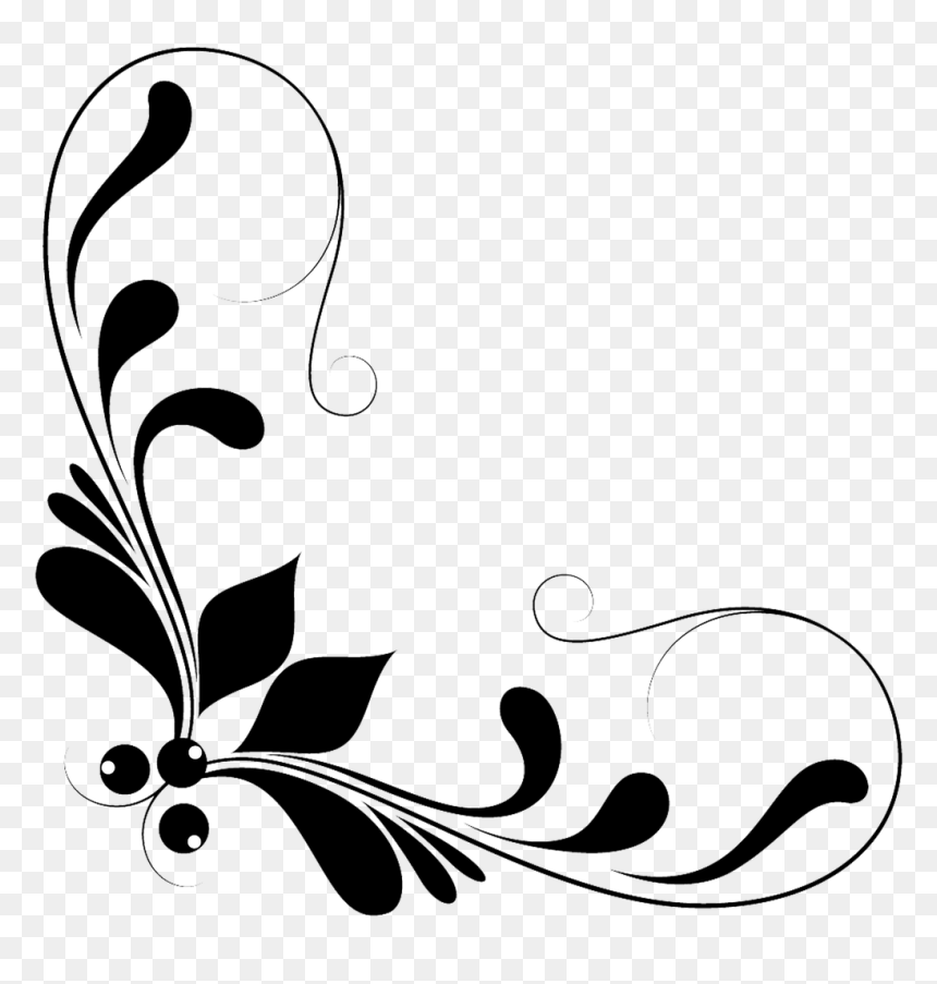 Floral Design Elements Png, Transparent Png - fancy line png