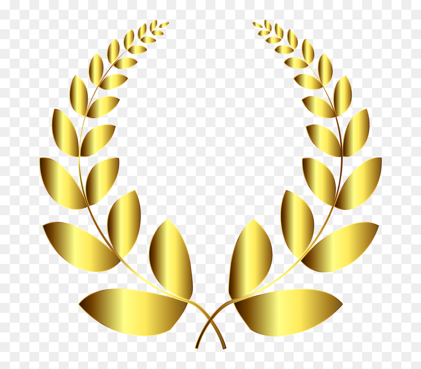 Gold Laurel Wreath Clipart, HD Png Download - laurel png