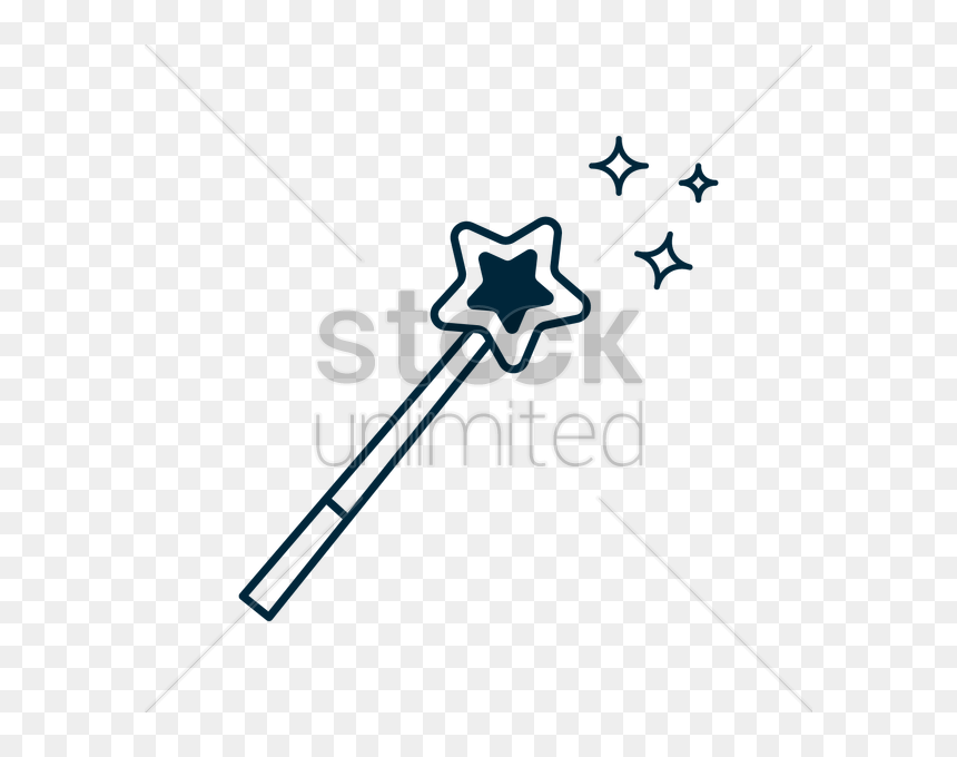 Walking Cane Clipart Black And White, HD Png Download - wand png