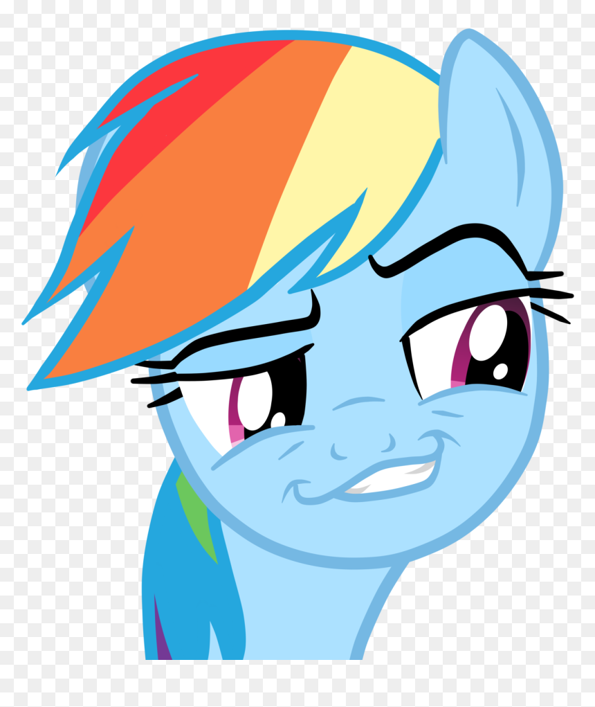 Rainbow Dash Daring Don T, HD Png Download - meme face png