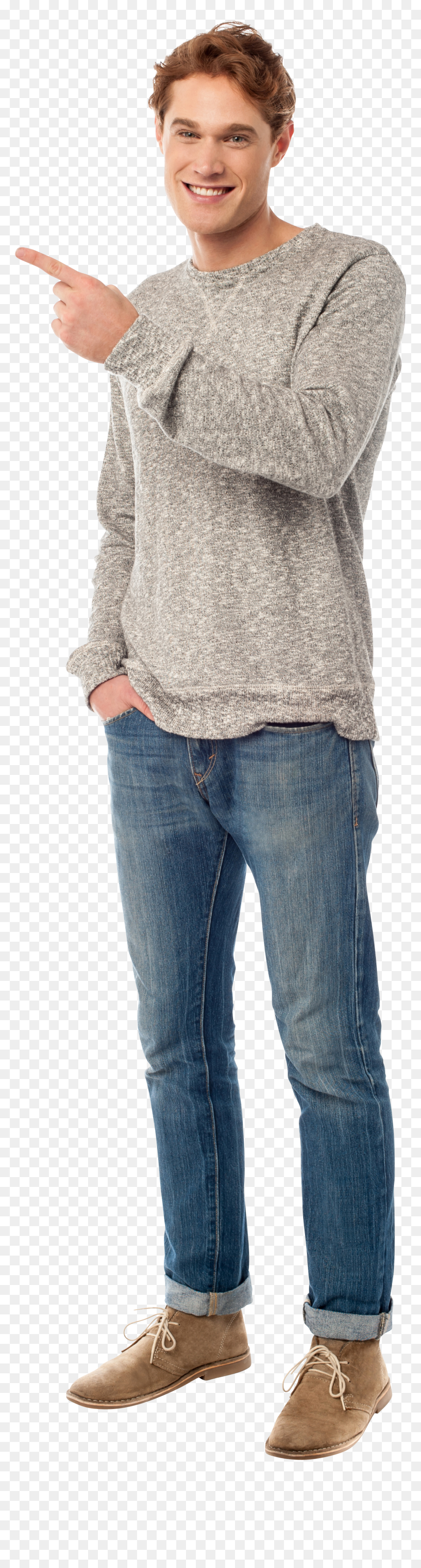 Man Pointing Full Body Png, Transparent Png - people standing png