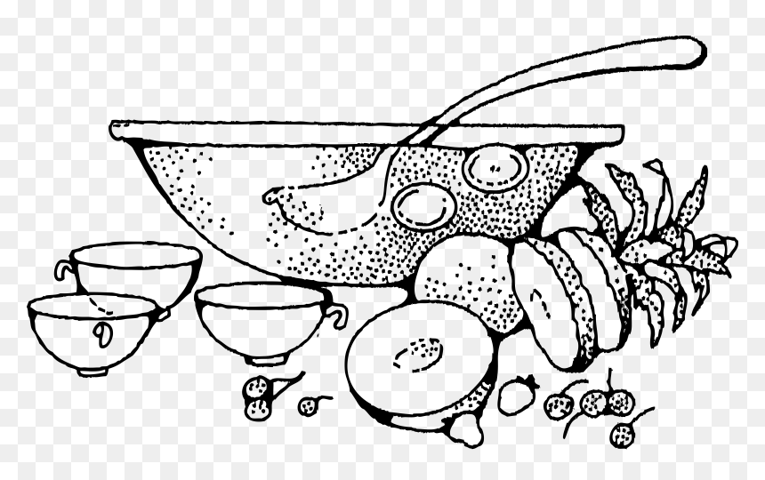 Punch Bowl Black And White, HD Png Download - bowl png