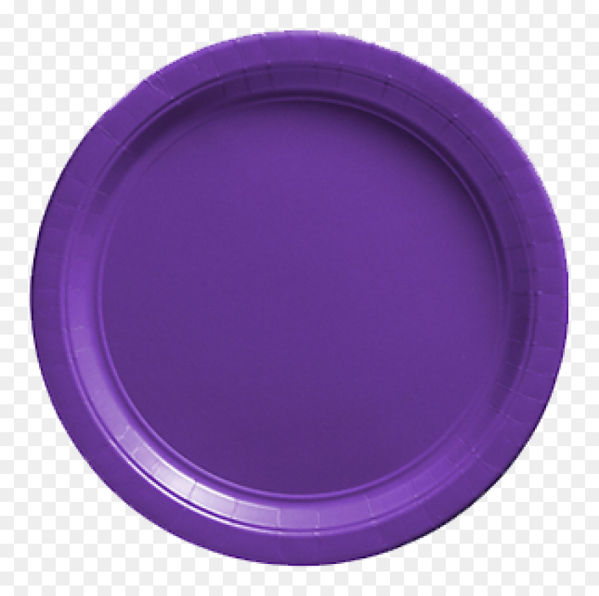 New Purple Paper Dinner Plates 20ct - Circle, HD Png Download - platos png