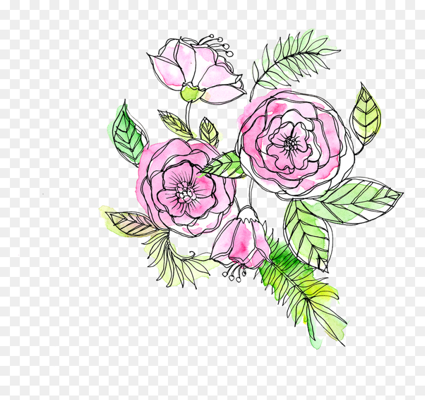 Hybrid Tea Rose, HD Png Download - rose pattern png