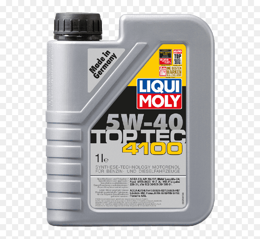 Top Tec 4100 5w40 1l - Liqui Moly 5w40 Top Tec 4100 1l, HD Png Download - tec 9 png