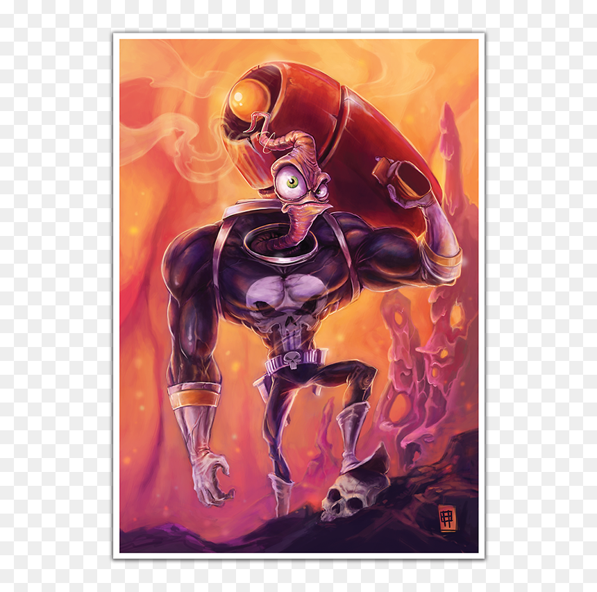 Image Of Earthworm Frank - Artwork Jim Earthworm, HD Png Download - earthworm jim png