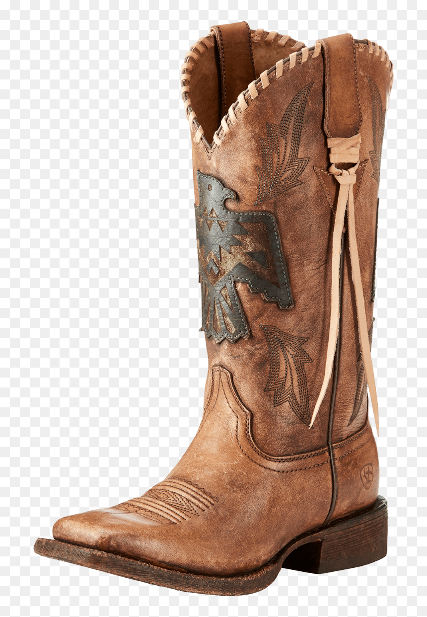 Ariat Women"s Square Toe Thunderbird Thrill Cowgirl - Ariat Women's Brown Thunderbird Thrill Boots Square, HD Png Download - cowgirl boots png