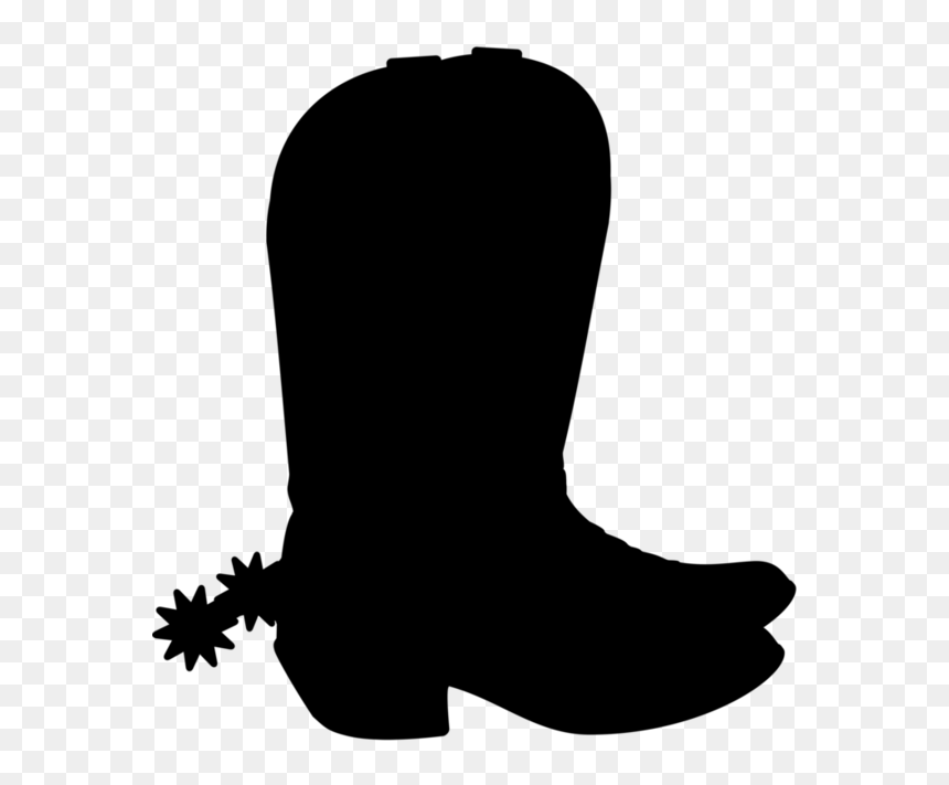Cowboy Boot Black & White - Transparent Background Cowboy Boots Clipart, HD Png Download - cowgirl boots png