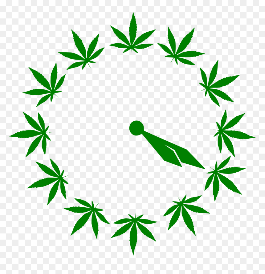 Marijuana Clock, HD Png Download - weed sign png