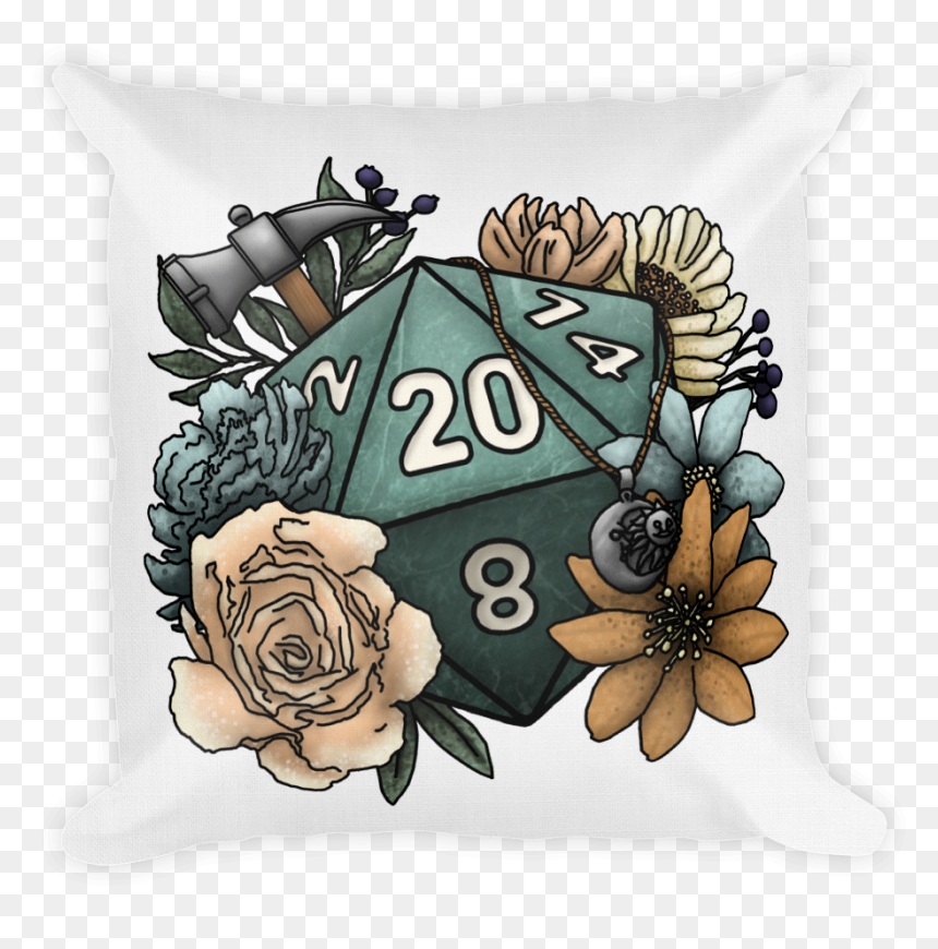 Cleric D20 Premium Pillow, HD Png Download - d20 dice png