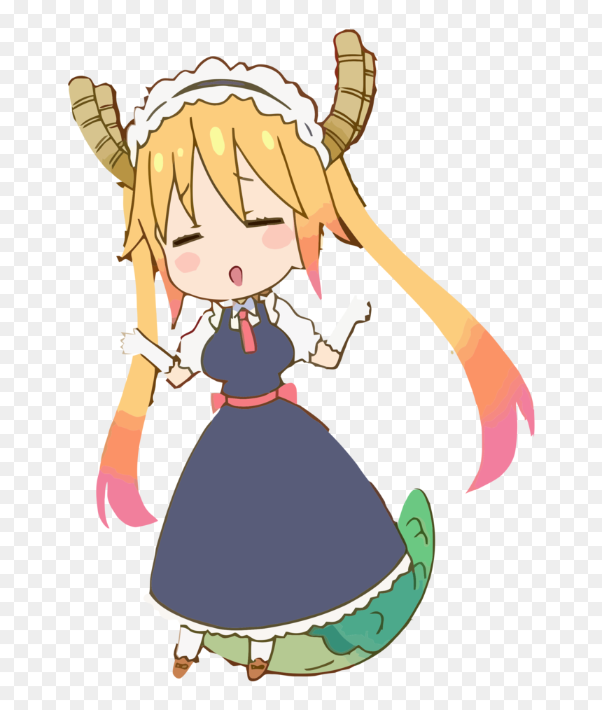 Maid Png High-quality Image - Chibi Tohru Dragon Maid, Transparent Png - tohru png