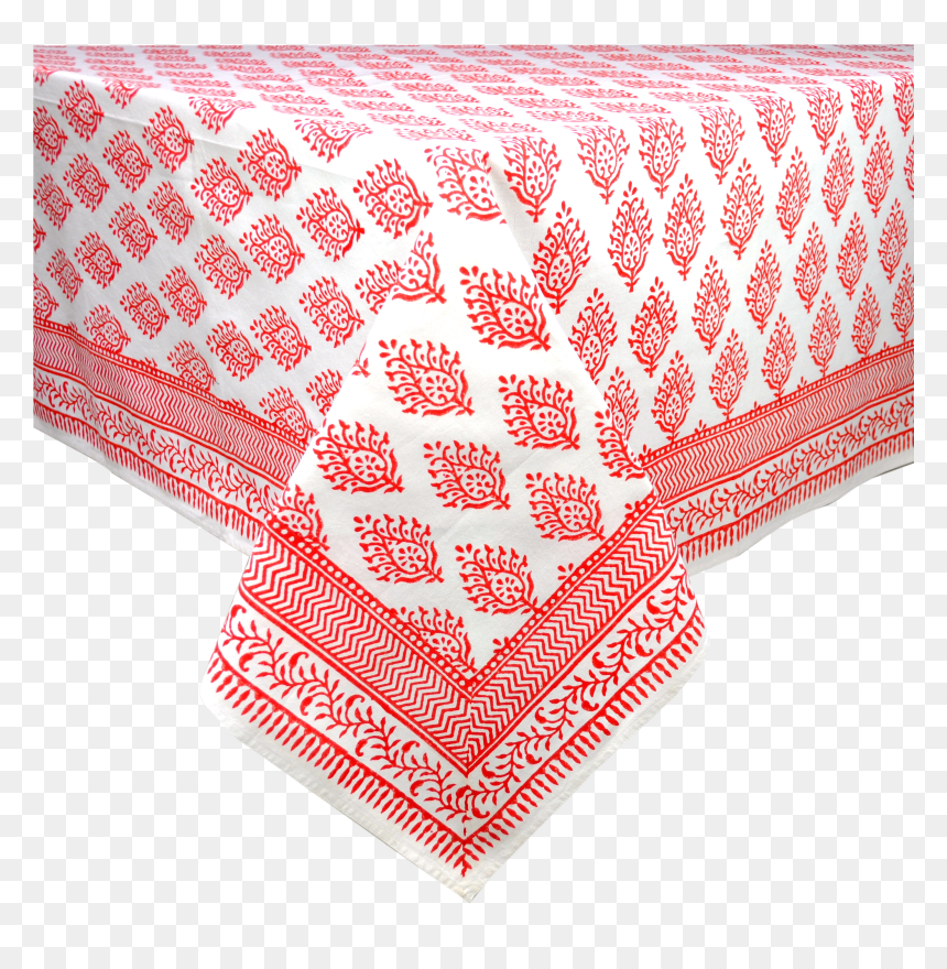 Transparent Table Cloth Png - Indian Print Tablecloth, Png Download - table cloth png