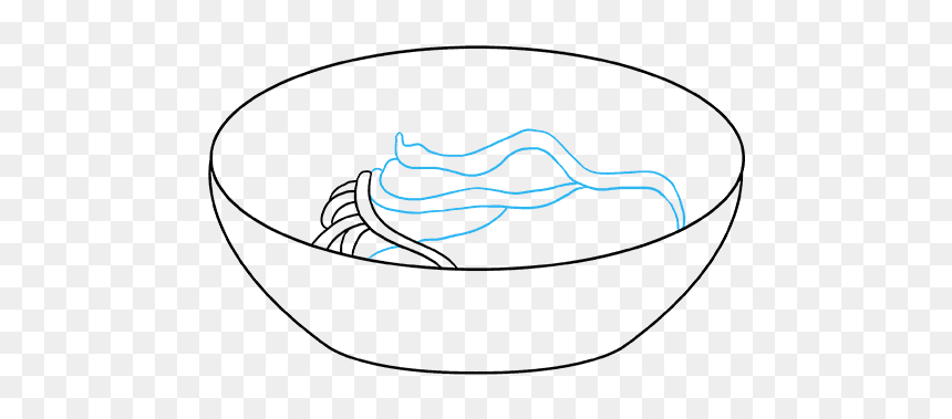 How To Draw Spaghetti - Sketch, HD Png Download - plate of spaghetti png