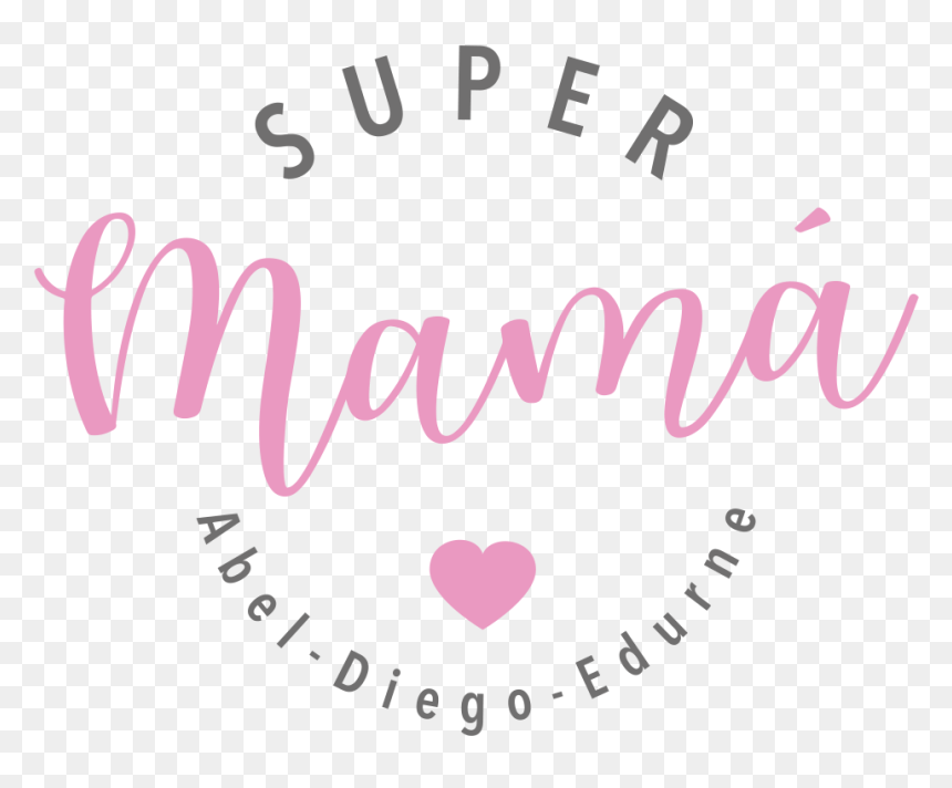 Camiseta Super Mamá - Heart, HD Png Download - super mama png