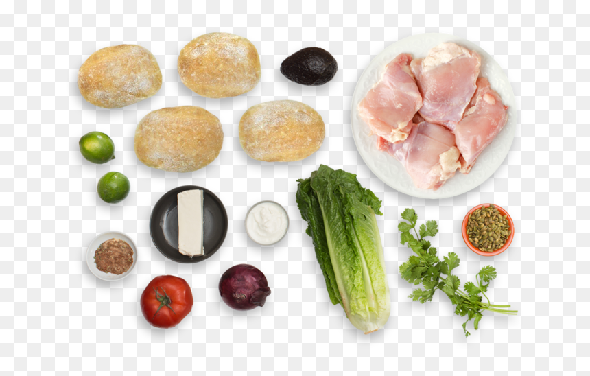 Pressed Chicken Tortas With Romaine Salad, Queso Fresco - Chicken Breast, HD Png Download - chicken meat png