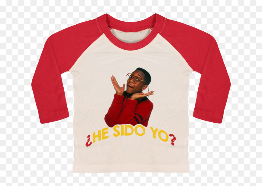 T-shirt Bébé Baseball Manches Longues Steve Urkel Par - Sleeve, HD Png Download - steve urkel png