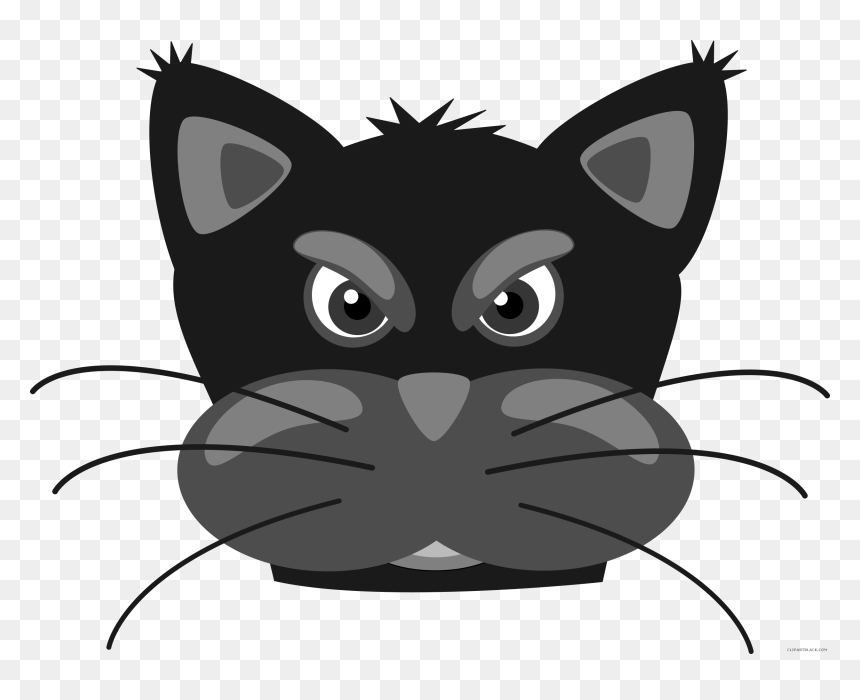 Transparent Panther Paw Png - Cute Cartoon Cat Face, Png Download - panther paw png