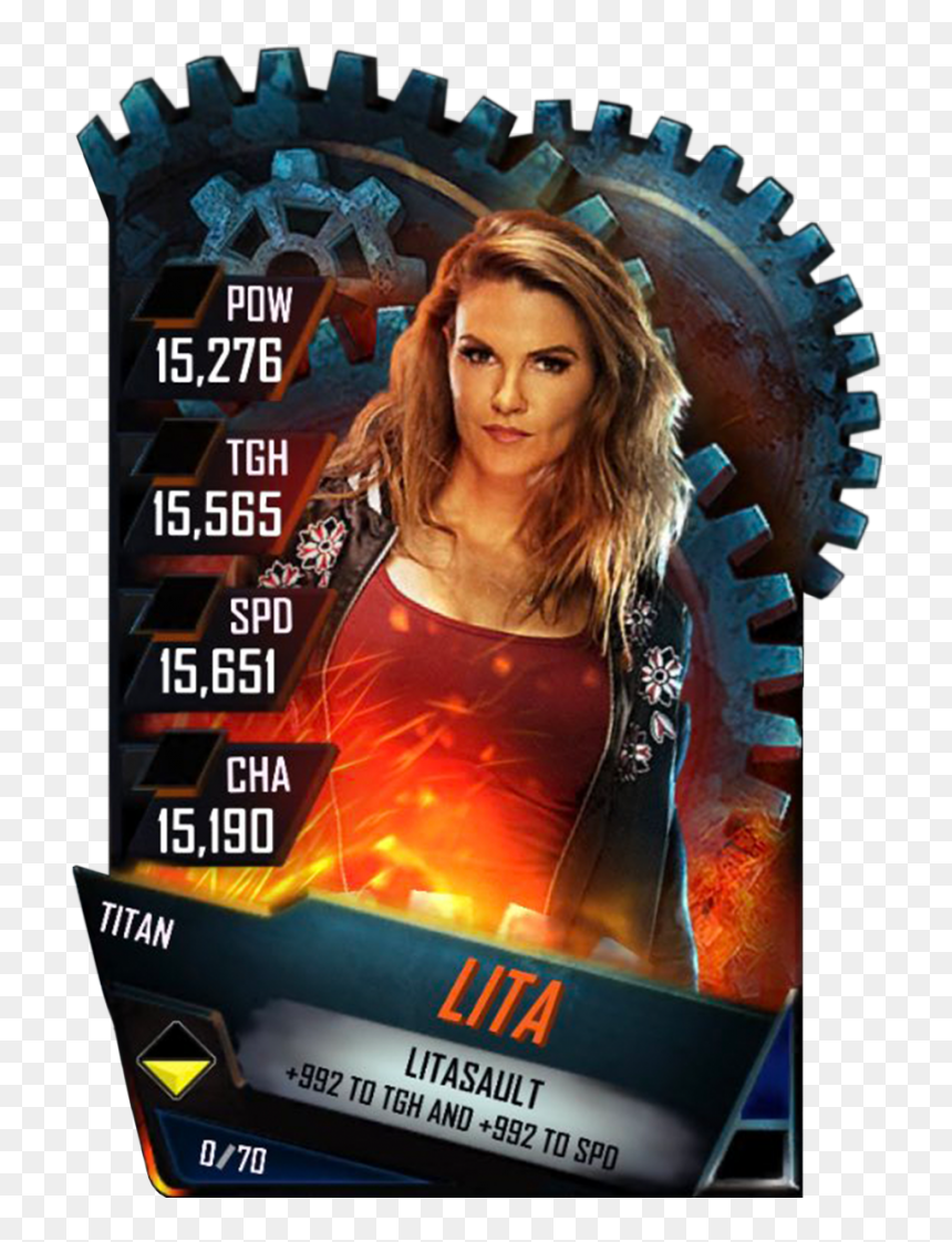 Lita S4 18 Titan - Wwe Sasha Banks Cards, HD Png Download - wwe finn balor png