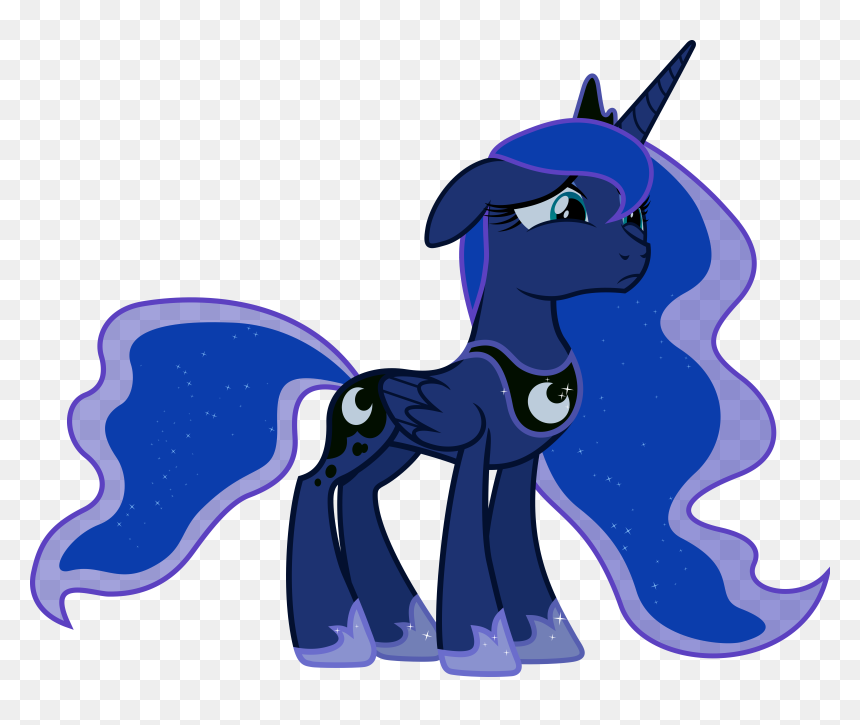 Princess Luna Twilight Sparkle Horse Mammal Fictional - Mlp Princess Luna Sad, HD Png Download - princess luna png