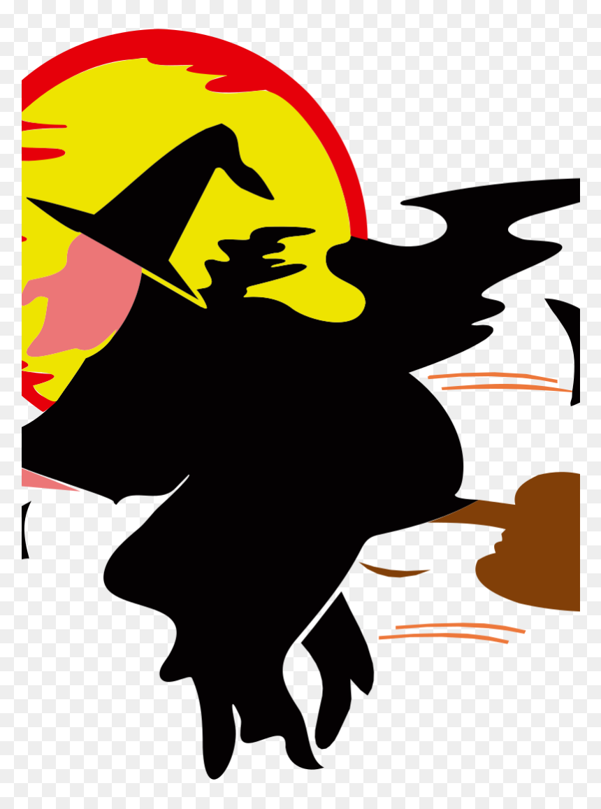 Witch Clip Art, HD Png Download - moon clip art png
