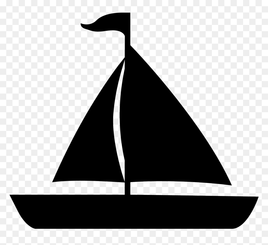 Clip Art Free Download - Silhouette Boat Clipart, HD Png Download - boat emoji png